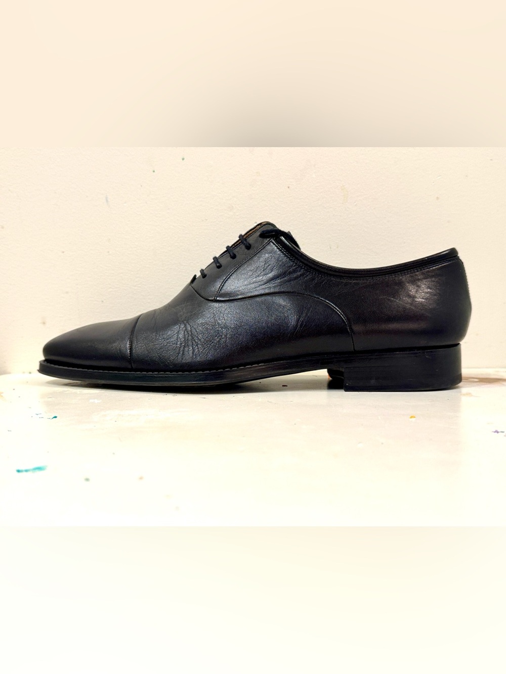 Men's Magnanni Black Leather Dress Shoe